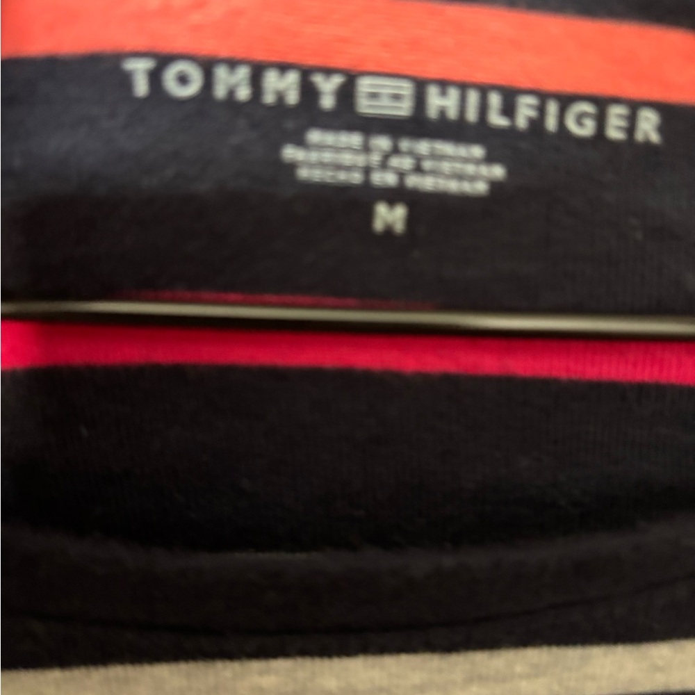 Tommy Hilfiger Women's Striped Navy Top - Picture 2 of 2